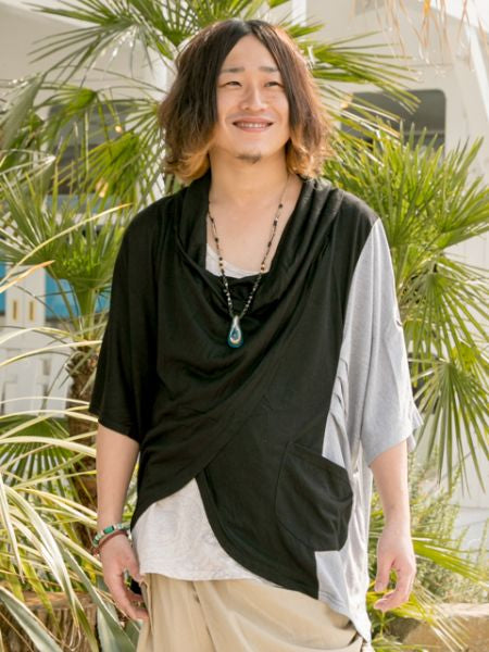 Colorblock Drape Top