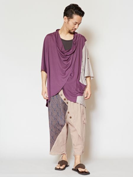 Colorblock Drape Top