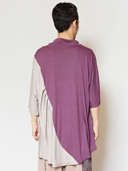 Colorblock Drape Top