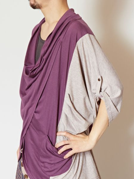 Colorblock Drape Top