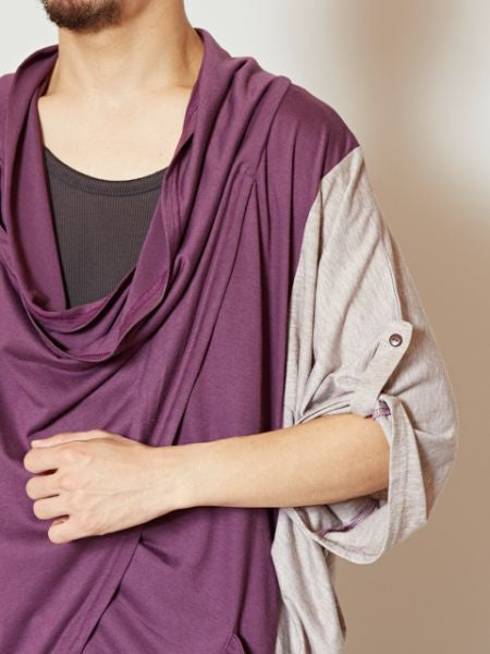 Colorblock Drape Top