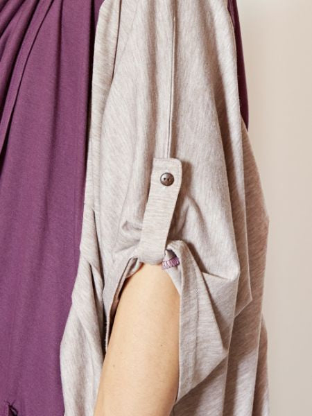 Colorblock Drape Top