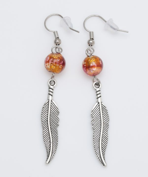 Luminous HOTARUDAMA x Feather Earrings