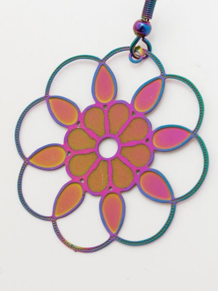 Boucles d'oreilles hologramme oriental