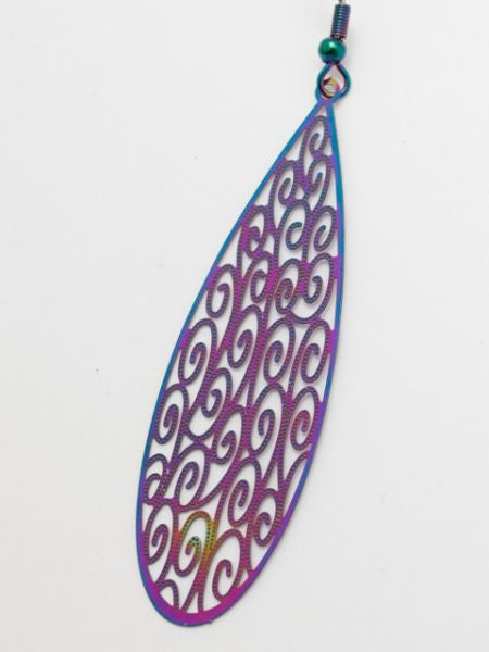 Boucles d'oreilles hologramme oriental