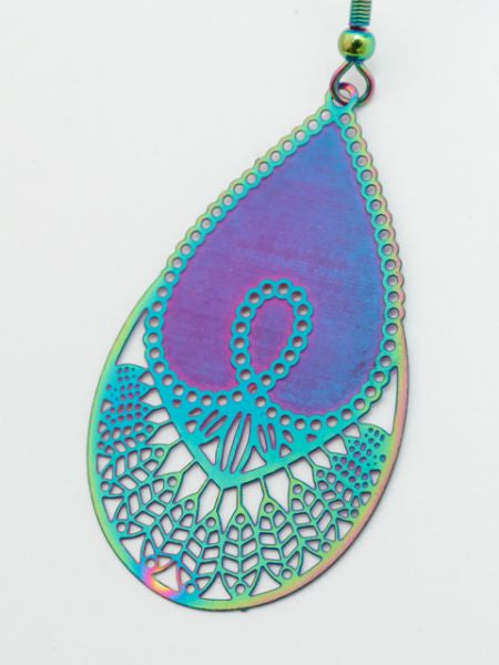 Boucles d'oreilles hologramme oriental