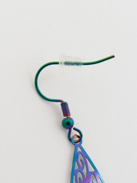 Boucles d'oreilles hologramme oriental