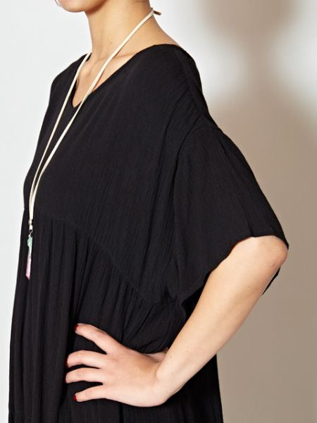 Rayon Crepe Tiered Dress