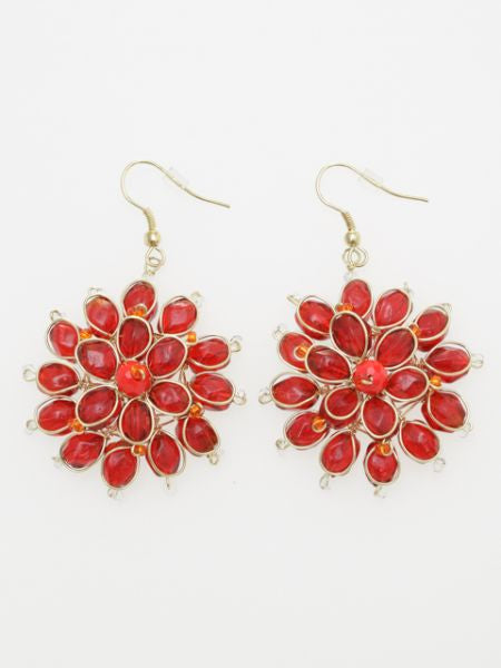 Glass Flower Earrings