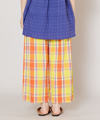 Checkered Wide Pants