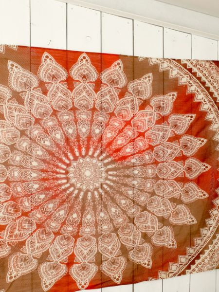 Mandala Chakra Color Multi Cloth | Bed Cover