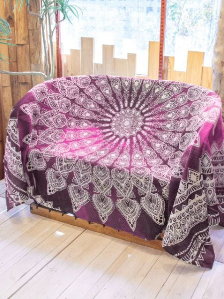 Mandala Chakra Color Multi Cloth | ผ้าคลุมเตียง