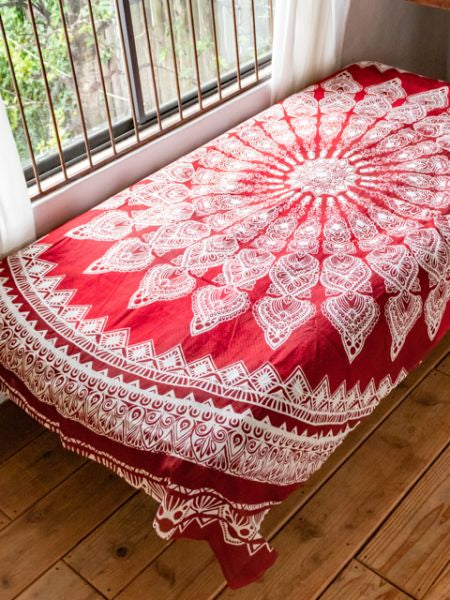 Mandala Chakra Color Multi Cloth | Bed Cover