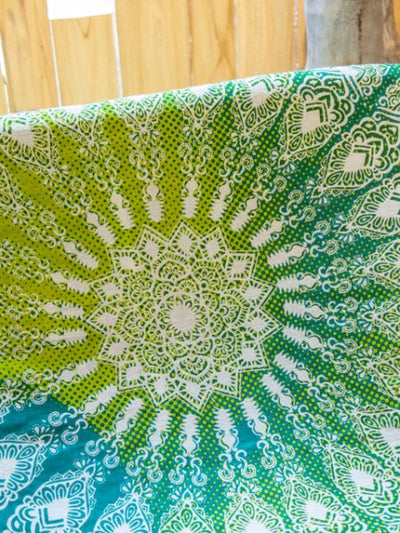 Mandala Chakra Color Multi Stoff | Bettdecke