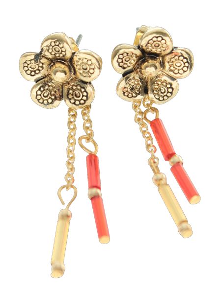 Metal Charm Stud Earrings