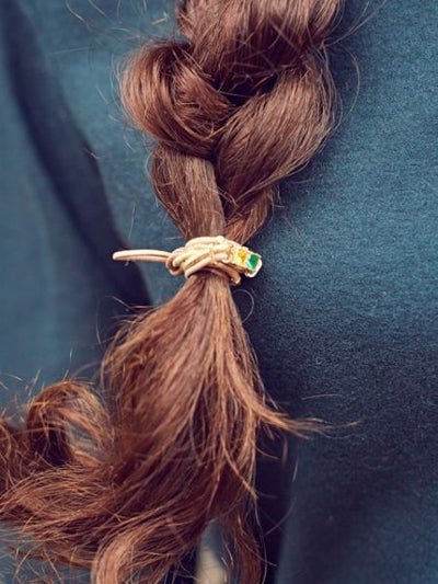 Corbata para el pelo con encanto bicolor