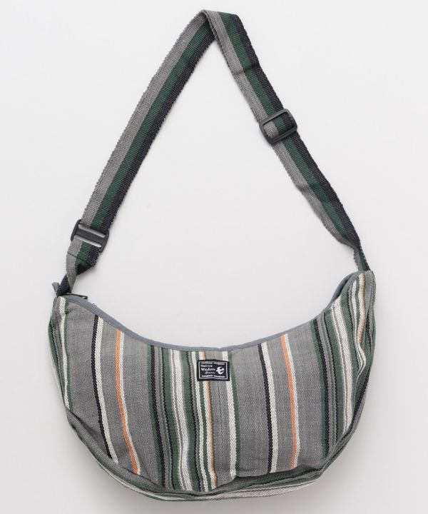 Hand Woven Cotton Crescent Shoulder Bag