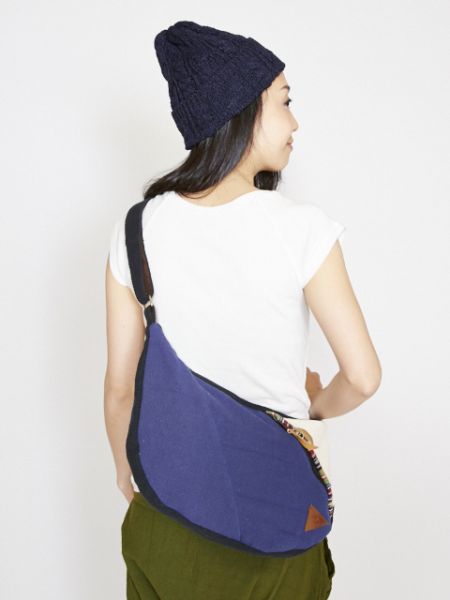 Nepali Woven Crescent Shoulder Bag