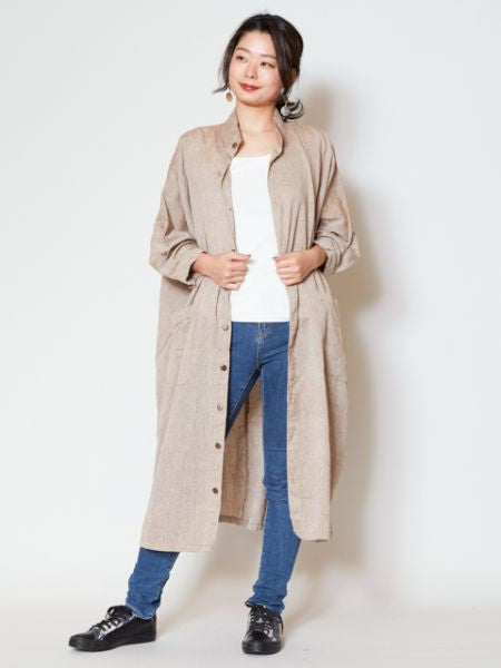 네팔 코튼 남여공용 롱 셔츠