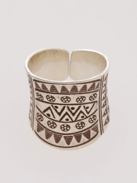KAREN Tribe Engraved Silver Ring